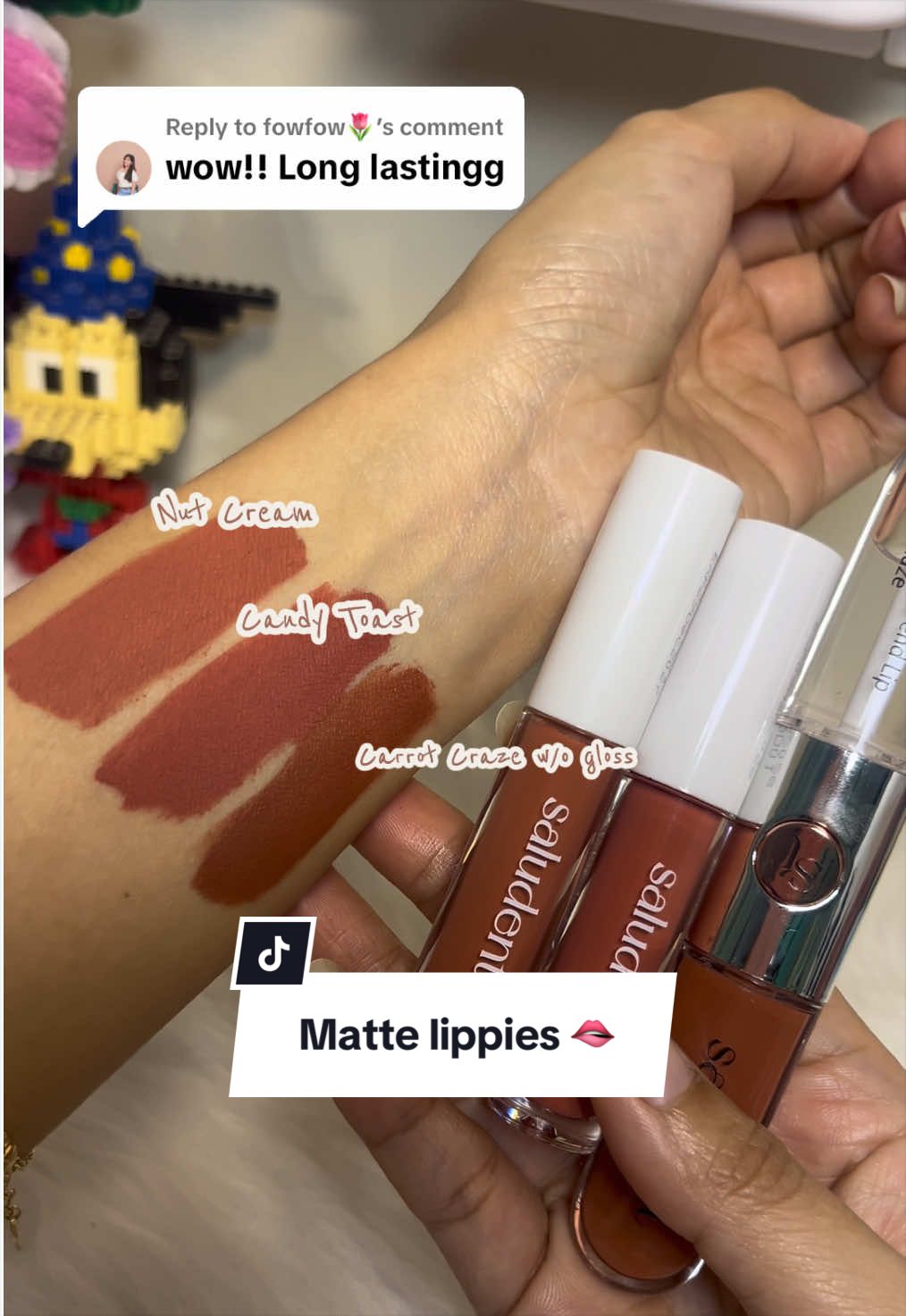 Replying to @fowfow🌷 yes sis! long lasting at waterproof literal! At ang gaganda pa ng shades! 👄  #mattelipstick #lipstick #lippies #longlastinglipstick #waterprooflipstick 