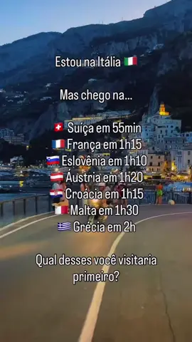A Europa tem uma das coisas que eu mais gosto em viajar: distâncias curtas entre países ✈️🌍 Estando na Itália 🇮🇹, em poucas horas você consegue chegar em destinos incríveis como Suíça, França, Áustria, Croácia e até Grécia. Isso significa que em uma única viagem dá pra conhecer vários países sem precisar de voos longos. 💾 Salva esse vídeo pra quando estiver planejando sua viagem pela Europa. 📤 Encaminha pra quem viajaria com você. ✈️ E me segue para mais dicas de viagem pelo Brasil e pelo mundo. #italy #viagens #fy #travel 