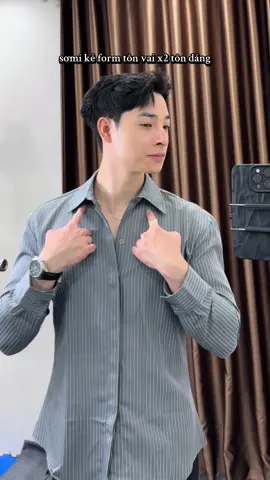 đã sơmi kẻ còn form tôn vai #tupolice #outfit 