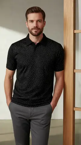 Men's Polka Dot Print Short Sleeve Polo Shirt, Casual Fitted Regular Fit Button Front Top, Summer Fashion Menswear for Daily Wear #spotlightsportswear #affordablemensfashion #amazonmensfashion #menmusthaves #menslocstyles #paisleyshirt #mensfashionusa #mensdressshirt #menspremiumtee #qrcodetshirt