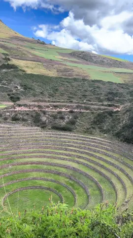 Moray is an archaeological site in the Cusco region of Peru, known for its unique, concentric, terraced circular depressions, believed to have been an Incan agricultural laboratory #cuscoperu #peru #pueblosmagicos #nature #cuscotiktok 