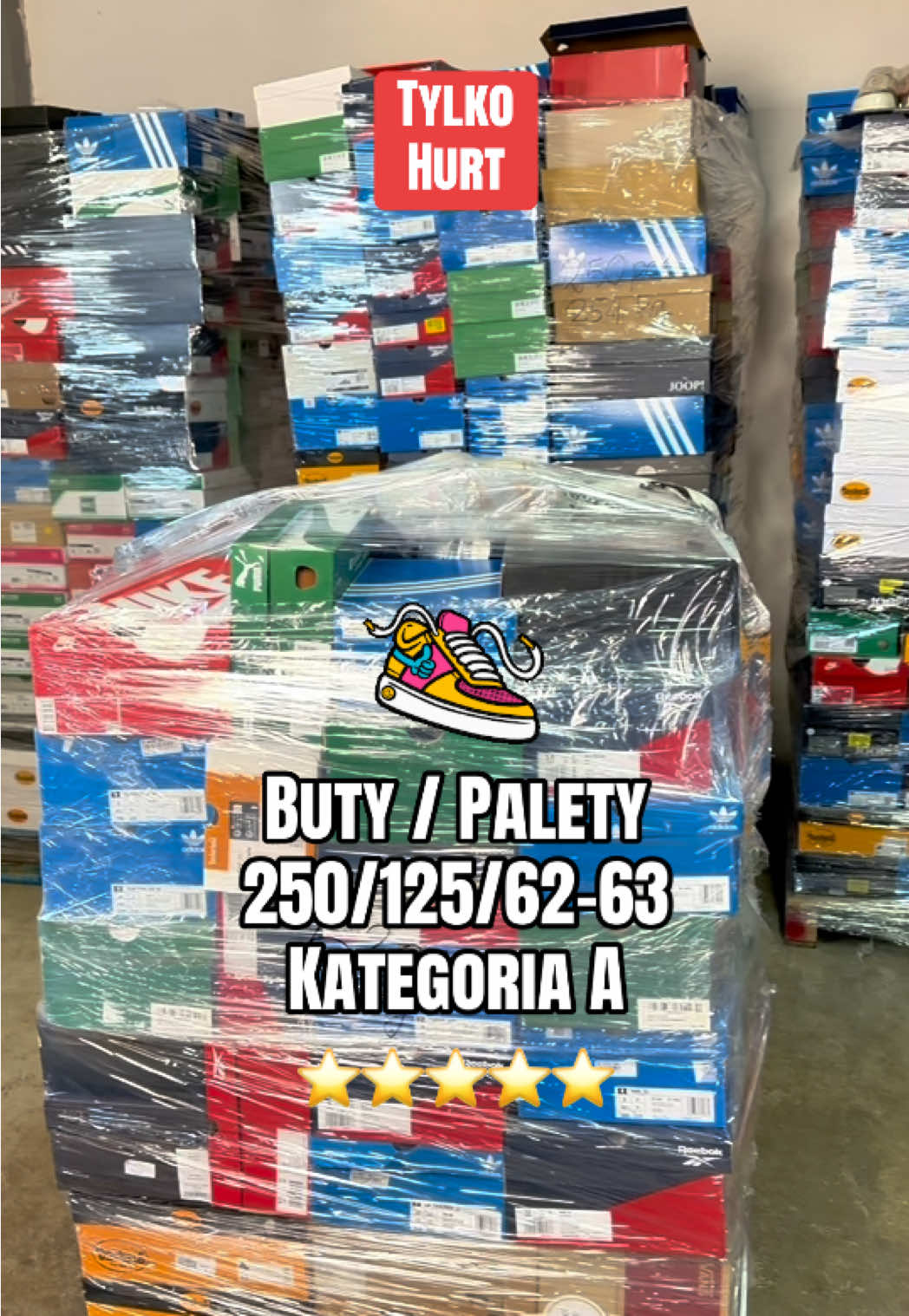 Buty, palety 250 par, 125 par, lub 62 - 63 pary minimum. Jeżeli interesują cię nowe i oryginalne buty na paletach w kategorii A zapraszam do kontaktu pod numerem 783553765 #outlando #outlet #wholesaler #buty #shoes 