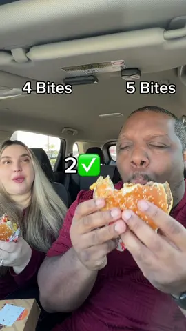 How many bites to eat a Double Whopper???…hubby always doubts me! 😡 😩 #foodchallenge #burgerking #fastfood #coupleschallenge #whopper 