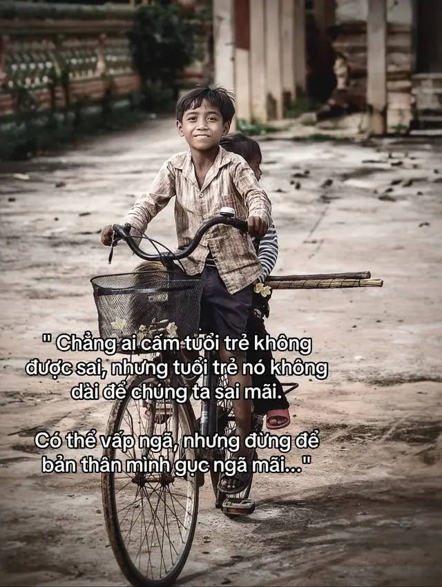Chẳng ai cấm tuổi trẻ không được sai, nhưng tuổi trẻ nó không dài để chúng ta sai mãi.  Có thể vấp ngã, nhưng đừng để bản thân mình gục ngã mãi...! #xh #nguoivietcap 