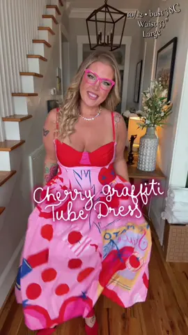 Serving bold spring energy 🍒🎨 This Pop Artistic Cherry Graffiti Tube Dress is all about vibrant colors, playful cherry vibes, and that eye-catching statement look. Perfect for sunny days when you want your outfit doing the talking. #SpringStatements #BoldStyle #StatementDress 🍒✨ #springglowup #SummerStyle @Printella Boutique 