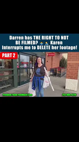 Part 2: Darren has THE RIGHT TO NOT BE FILMED? 🤷‍♂️🤦‍♂️ Karen Interrupts me to DELETE her footage! #audit #auditions #auditions #1stamendment #karens #drama 
