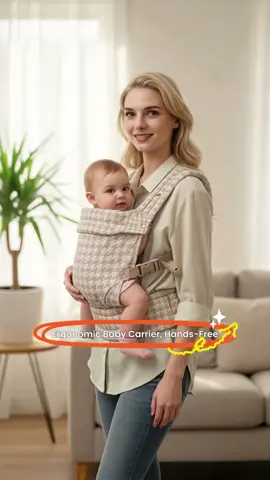 Ergonomic Baby Carrier, Newborn to Toddler, Lightweight Breathable Cotton, Hands-Free Comfort, Ideal for Parents 