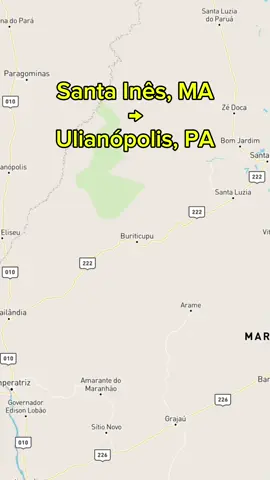 ​📍 Trajeto: Santa Inês, MA → Ulianópolis, PA ​🛣️ Via Principal: BR-222 e BR-010 (Belém-Brasília) ​📏 Distância: Aproximadamente 456 km ​⏱️ Tempo estimado: Cerca de 6 horas e 47 minutos ​🛡️ Segurança: A rota utiliza a BR-222, que é uma via de pista simples com tráfego intenso de veículos pesados. Em 2026, as condições do asfalto podem sofrer com o período de chuvas na região, exigindo atenção a possíveis buracos. O trecho final pela BR-010 é conhecido pelo grande fluxo de caminhões que transportam grãos e gado. Recomenda-se cautela em ultrapassagens e evitar dirigir à noite devido à visibilidade reduzida e à presença de animais silvestres. ​#rota10rj #maranhao #para #santaines #ulianopolis 