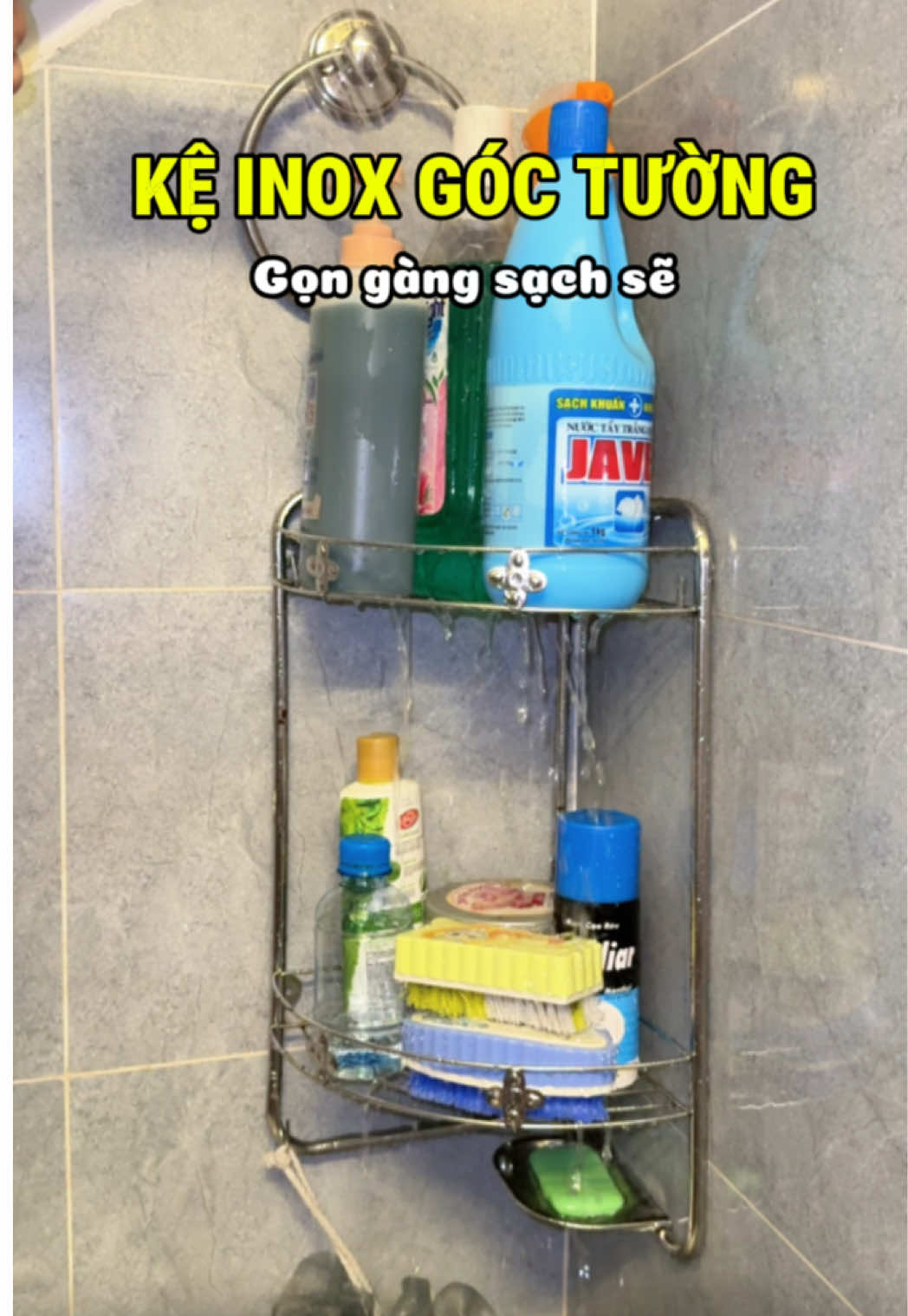 Trả lời @Nguyễn Duyên Kệ 2 tầng đựng nhiều đồ lắm, không chiếm diện tích nên gọn hẳn luôn #keinox2tang #kegocnhatam #ketamgiac #kenhatam #mebebaouyen  @Mẹ bé Bảo Uyên  @Mẹ bé Bảo Uyên 