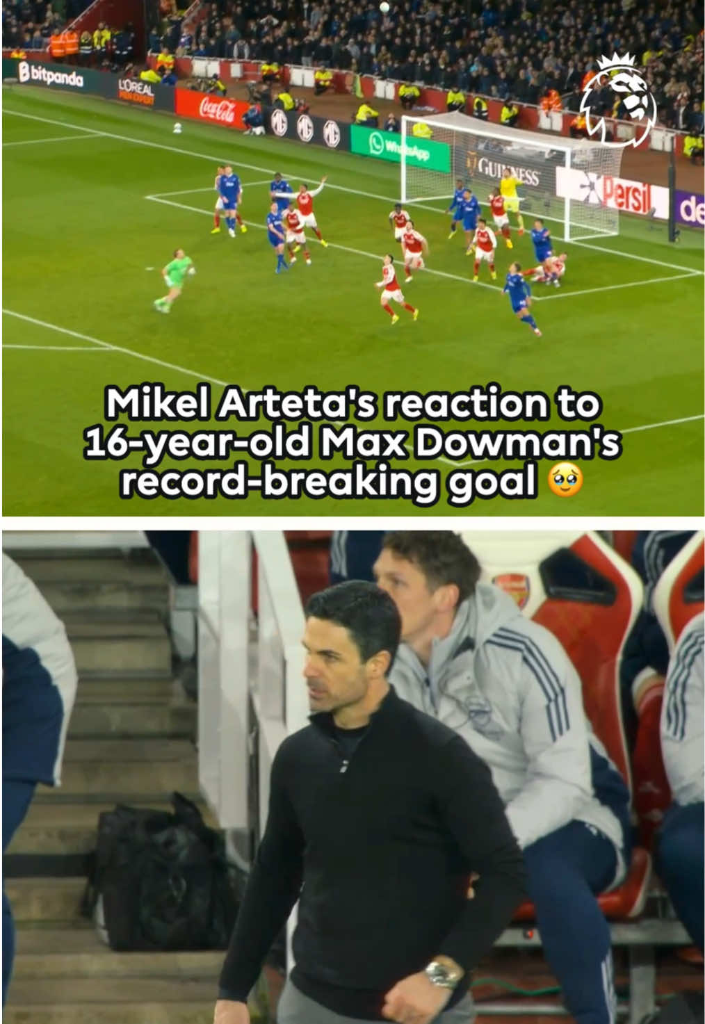 That meant so much to Mikel Arteta ❤️ @arsenal #PremierLeague 