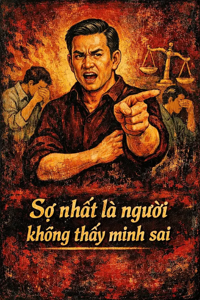 “Đáng sợ nhất không phải là sai… mà là sai nhưng không bao giờ nhận ra mình sai. Người như vậy sẽ không bao giờ trưởng thành.” Ai cũng có thể mắc sai lầm, nhưng không phải ai cũng đủ dũng cảm để nhìn lại bản thân. Khi bạn không nhận ra cái sai của mình, bạn sẽ lặp lại nó cả đời. #nhanthucbanthan #trietlycuocsong #suyngam #phattrienbanthan #thaydoibanthan 