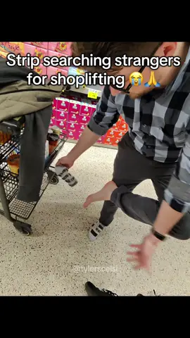 Strip searching stranger for shoplifting 😭🙏 HE TOOK HIS SOCK OFF 😂 #fyp #pov #prank #viral 