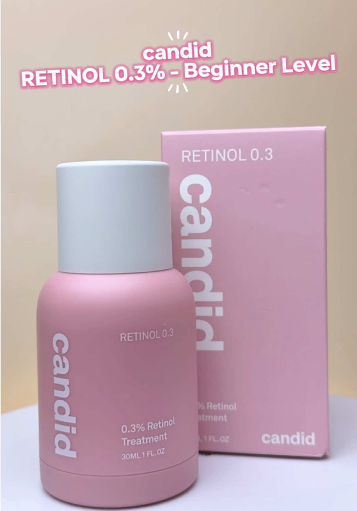 Bạn đang muốn cải thiện làn da thì không thể bỏ qua Tinh Chất Retinol 0.3% Hỗ Trợ Cải Thiện Nền Da CANDID 0.3% Retinol Treatment Này. #candid #candidskincare #hoptaccungcandid #retinolcandid #retinol 