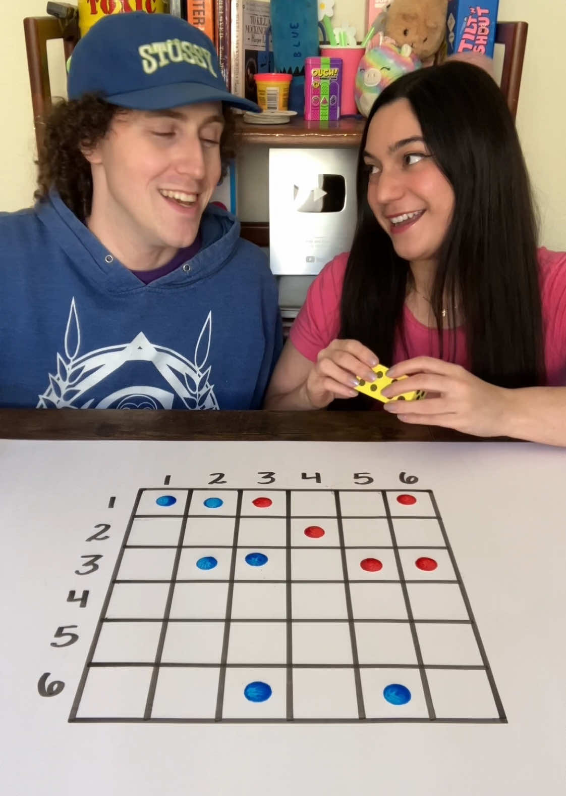 Who will get 4 in a row first?!🙋🏻‍♂️🙋🏻‍♀️🏁 #GameNight #coupleschallenge #challenge #games #boardgames 