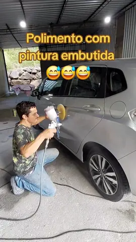 Polimento com pintura embutida 😅😅😅 #carros #polimento #pintura #funilariaepintura #pinturaautomotiva 