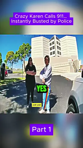 Crazy Karen Calls 911... Instantly Busted by Police 🚓. Part 1 #cops #copsoftiktok #police #policeofficer #bodycam 