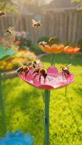 Provide a safe water source for bees.#giftidea #bee #beewateringstation #plantsoftiktok 