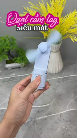Nhỏ nhỏ xinh xinh mà pin trâu lắm nha nàng#quatgoojodoq #quattichdien #quatcamtay 