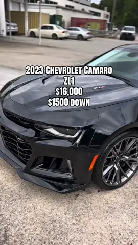 2023 Chevrolet Camaro ZL1 6k miles Black exterior Black interior Red stitching Manual transmission LT4 Heated seats Cooled seats Heated steering wheel Sunroof Can I finance this vehicle? Yes definitely.  #bankrepossessedcars #carsales #usedcars #cardealership #affordablecars 