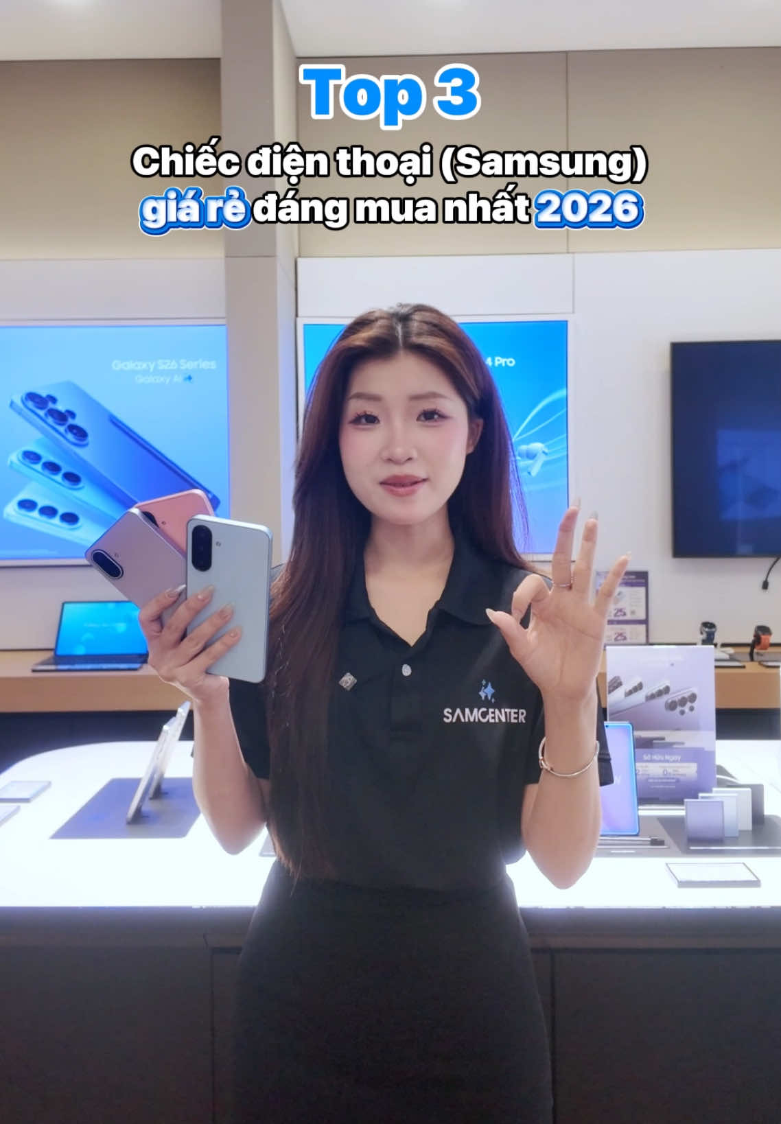 Top 3 Chiếc Điện Thoại Samsung Giá Rẻ Đáng Mua Nhất 2026! #samsung #Samcenter #fyp #a07 #a17 #a26 