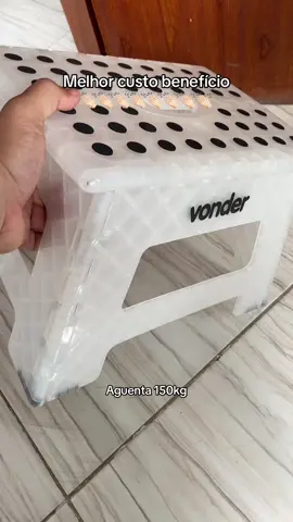 Banqueta Banquinho Plástico Dobrável 22cm - 150kg Vonder
