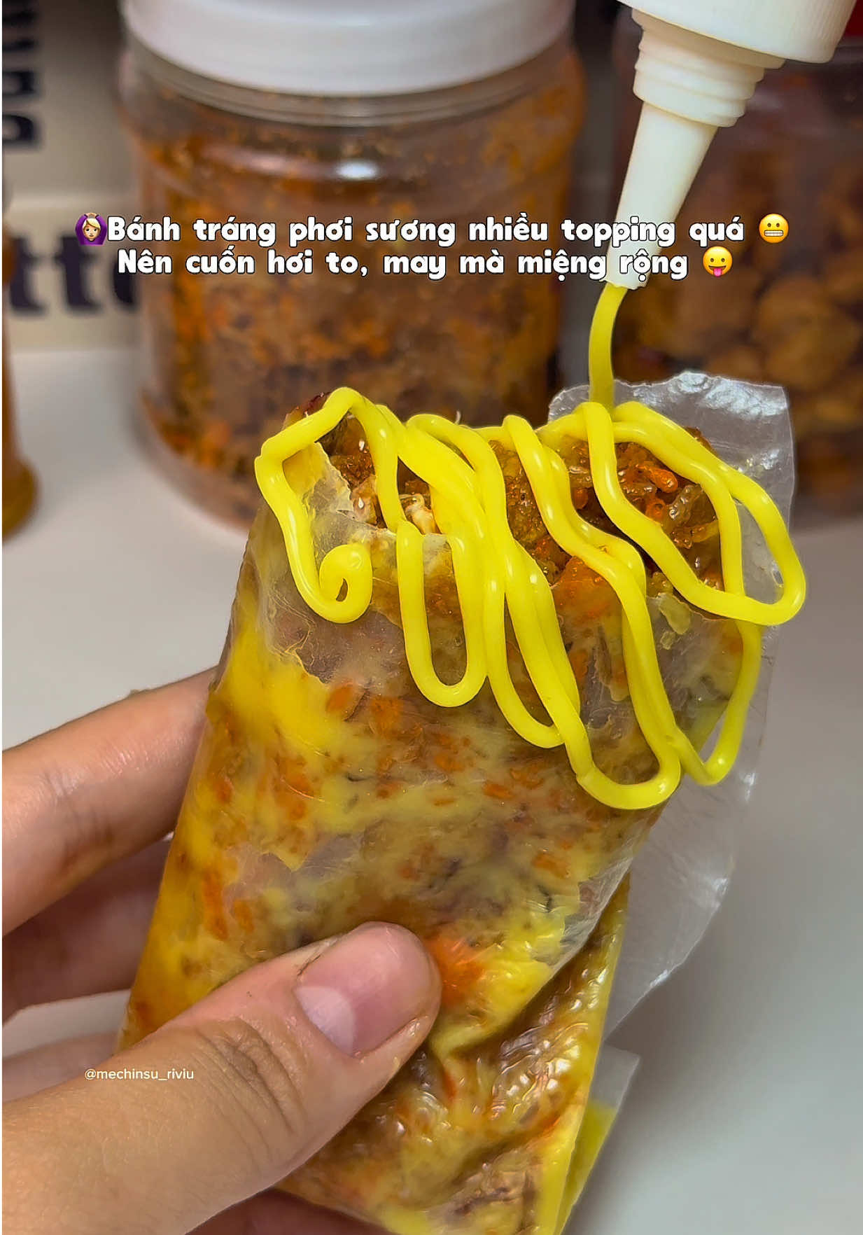Bánh tráng phơi sương cuốn hành phi tóp mỡ chấm sốt tắc #banhtrangphoisuong #banhtrangtopmo #banhtrangubo #banhtrangfulltopping #mebechinsu 