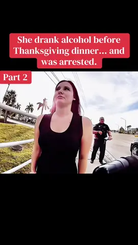 She drank alcohol before Thanksgiving dinner... and was arrested. #cops #copsoftiktok #law #arrested #bodycam 
