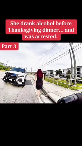 She drank alcohol before Thanksgiving dinner... and was arrested. #cops #copsoftiktok #law #arrested #bodycam 