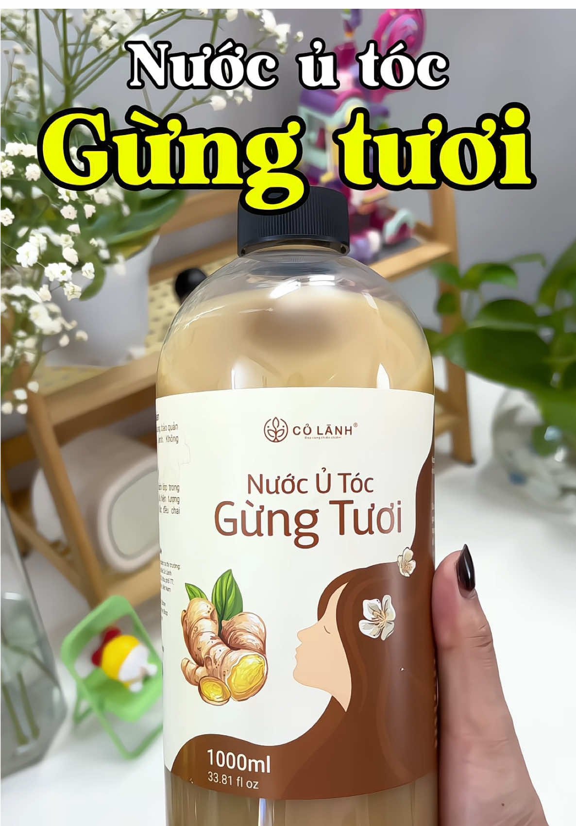 Nước ủ tóc gừng tươi nhà Cỏ Lành ✨ #colanh #ugung #hair #beautytips #xh 