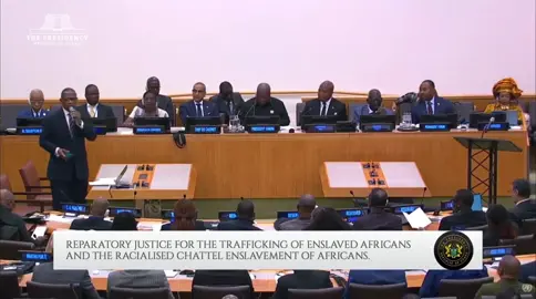 President John Dramani Mahama receives a vibrant African dance welcome before addressing the High-Level Special Event on Reparatory Justice at the United Nations Headquarters