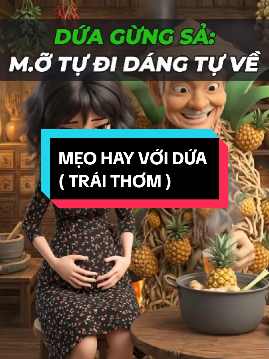 Mẹo hay với dứa ( trái thơm ) 🍍 #meodangian #lamdep 