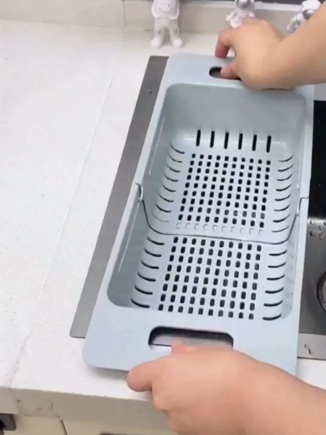 Kitchen Hack! Extendable Sink Drain Basket for Fruits & Veggies  #KitchenHacks #SinkOrganizer #PinoyKitchen #HomeEssentials #KitchenTools