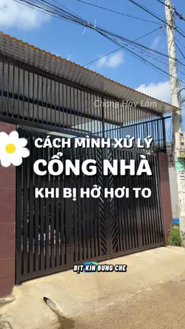Bất tiện khi cổng sắt hở to bụi rác vào sân và người khác nhìn vào, đây là cách xử lý đơn giản của mình #nhacuadoisong  #chiasekinhnghiem  #xaynha  #myhouse #yeubepnghiennha 