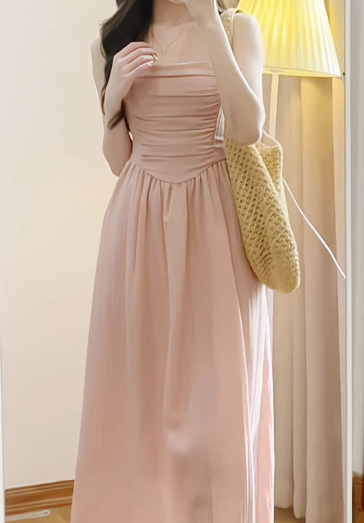 Váy 2 dây đũi gân XIXEOSHOP sóng dáng dài, đầm maxi phong cách tiểu thư - V458 Nữ Women#vayxinh #vay2day #vaydep #vaydepvayxinh #xuhuongtiktok 