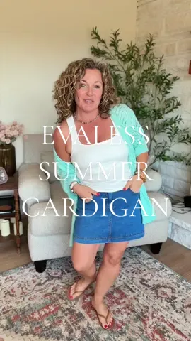 Perfect summer cardigan @EVALESS #tiktokshopcreatorpicks #tiktokshopspringglowup #cardigan #petite #SummerFashion 