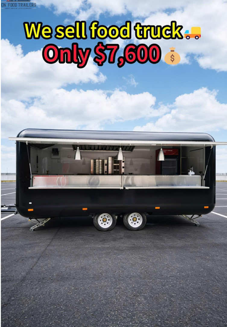 CNfoodtrailers – A black food trailer with a sleek and modern appearance Designed for efficient service with a clean and professional look. #CNfoodtrailers #foodtrailer #blackfoodtrailer #foodtruckdesign #mobilekitchen 