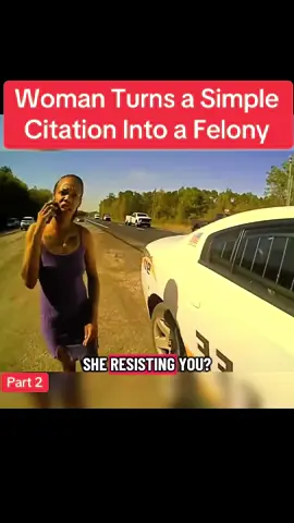 Woman Turns a Simple Citation Into a Felony #cops #copsusa🚔🇺🇸 #policeofficer #police #foryou  