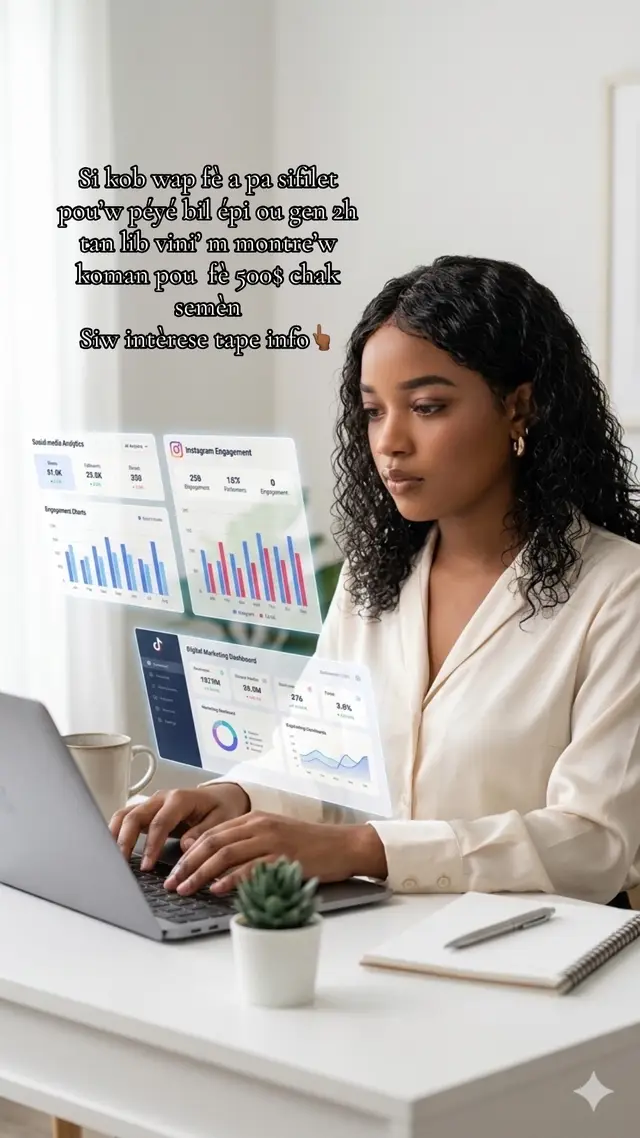 Vinn apran nan yon fòmasyon gratis koman pou’w fè lajan#creatorsearchinsights #goviral #foryoupage #workfromhome 