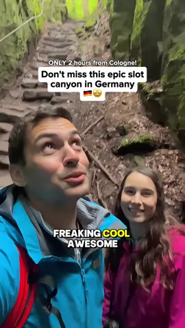 One of our favorite hikes in Germany and now is the best time to go!🥰 This amazing slot canyon is located in the very west of Germany, very close to the Luxembourg border. It is very popular among families as kids looove hiking through this rocky landscape.  If you want to be mostly by yourself hiking this amazing trail, we recommend going in spring (so starting in March) and before noon! We did that and only saw one other group of people hiking here. However when we left around noon, a lot more people had showed up to the parking lot. 📍Devil’s Canyon by Irrel in Rhineland-Palatinate  - 6 km loop (longer loops available) - lots of parking available  - family friendly - beginner & pregnant friendly - narrow passages and some stairs involved 📍🗺️If you love exploring amazing places in Germany, you should definitely download our ‘Ultimate Germany Travel Map’ from the link or highlights in our bio! On this map, we marked stunning places like castles, hikes, viewpoints, waterfalls, gorges and so much more!🤩 #visitgermany #hikinggermany #germanytrip #springingermany #canyonhike 