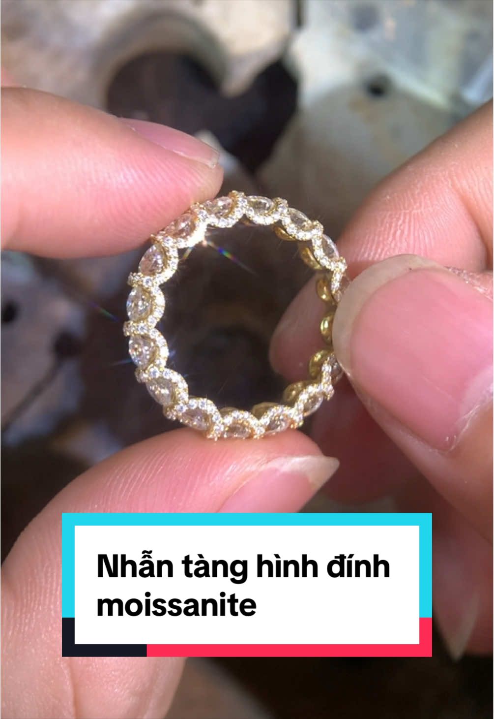 Nhẫn tàng hình đính moissanite #k101 #MNM101 #a4 #c #Moissanite
