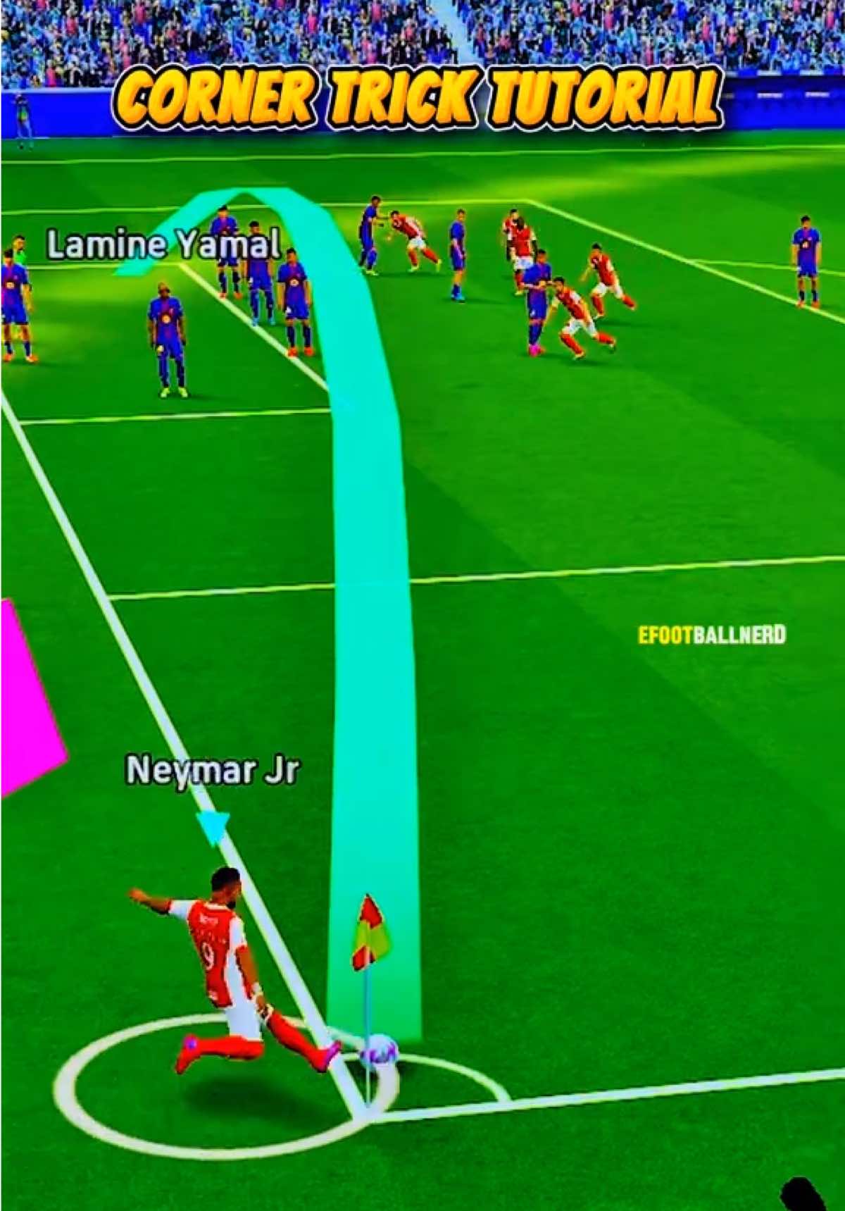 Corner kick tutorial ✅❌ #efootball #efootballmobile #fypviralシ #pes2026 
