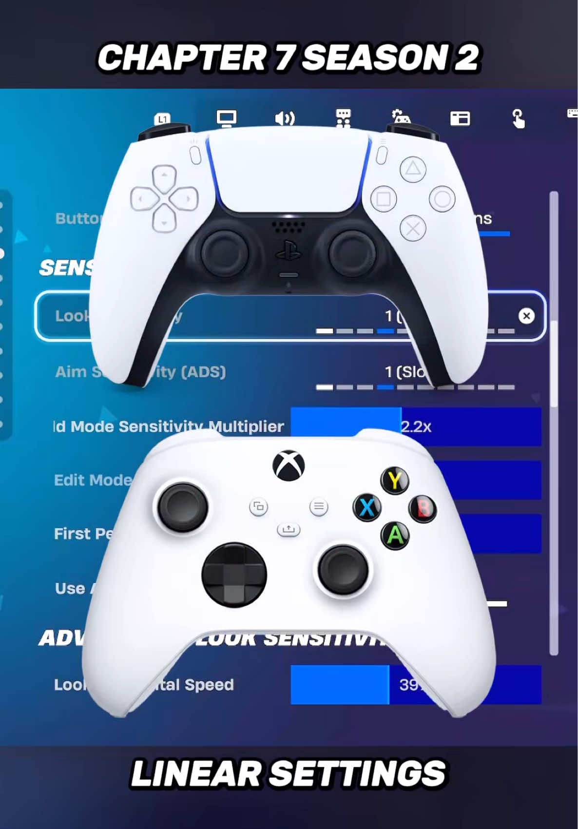 NEW Best Controller SETTINGS in Chapter 7 🎯🎮 #fortnite #fortnitesettings 