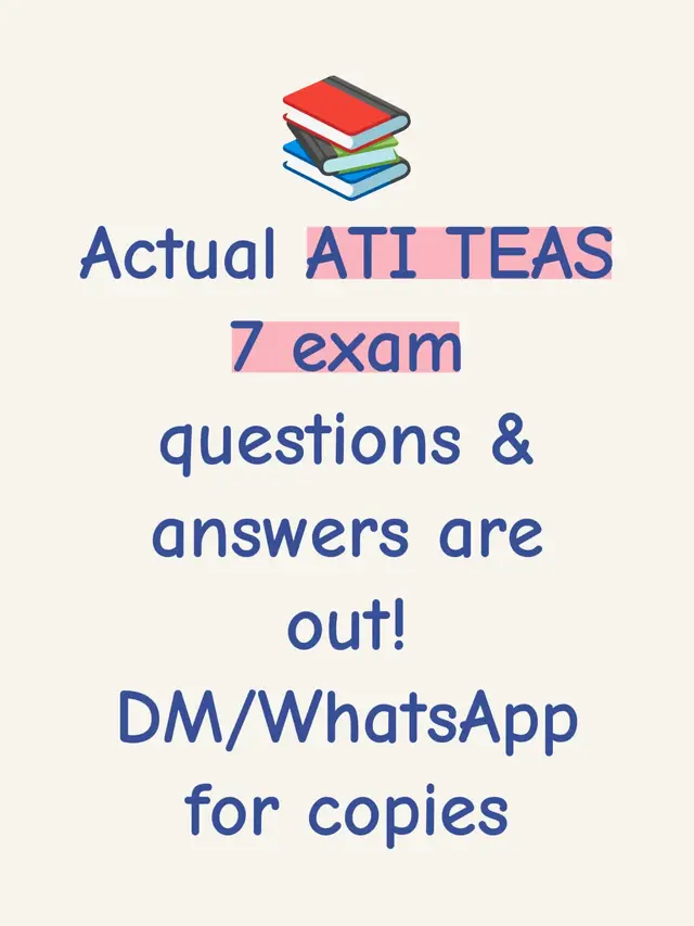 ATI TEAS 7 got you stressed? 😭 You’re not failing—you’re just using the wrong strategy. I help students study SMART, understand fast, and PASS on the FIRST try 💯 No more wasting time. DM me ‘PASS’ now and let’s lock in your success 📩🔥 #atiteas7 #examhelp #futurenurse #teas #teas7 