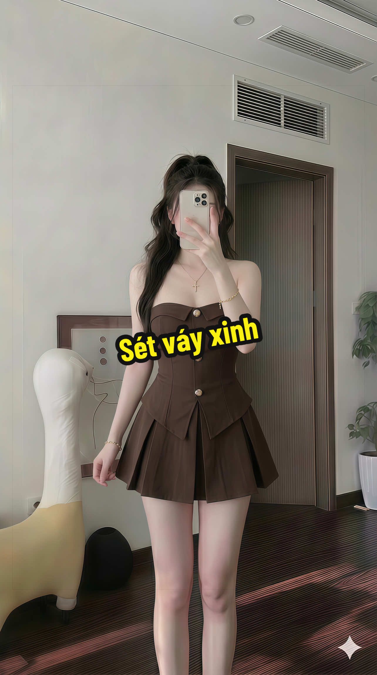 Set váy xinh xắn mà tôn dáng lắm nha mấy bà. Iu cực luôn á#phoidoxinh #phoidoxinhtheotrend #thoitrangnu 