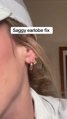 Earlobe anchors that support your piercing  #earsupport #piercings #goldplatedjewelry #beautyhacks #earpiercing 