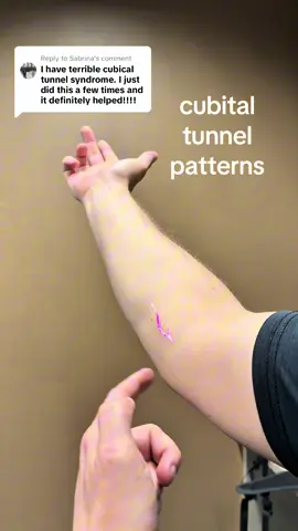 Replying to @Sabrina save and learn various patterns. Good for the nerves that traverse all the way down the arm, including the ulnar nerve and others. Keep it all tunnel syndrome involves the ulnar nerve.   With any of these you can perform 10 to 20 movements dynamically as shown at a time. This is to help desensitize nerve symptoms. But they also serve as good general healthy stretch, stretches for the neck through the upper extremity.   As always see your doctor for your specific case these are general demonstrations. #ulnarnerve #cubitaltunnelsyndrome #cubitaltunnel 