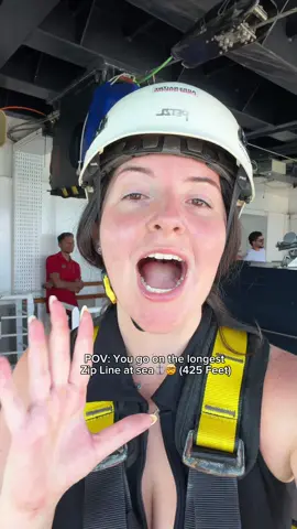 Would you do it??👀 @MSC Cruises US #msccruises #msccruisepartner #zipline #cruisetravel #cruiseship 