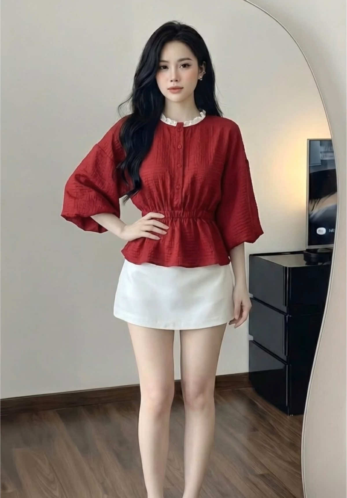 Áo sơ mi nữ tiểu thư bánh bèo 💋 #aosominu #sominudep #sominubanhbeo #xuhuong 