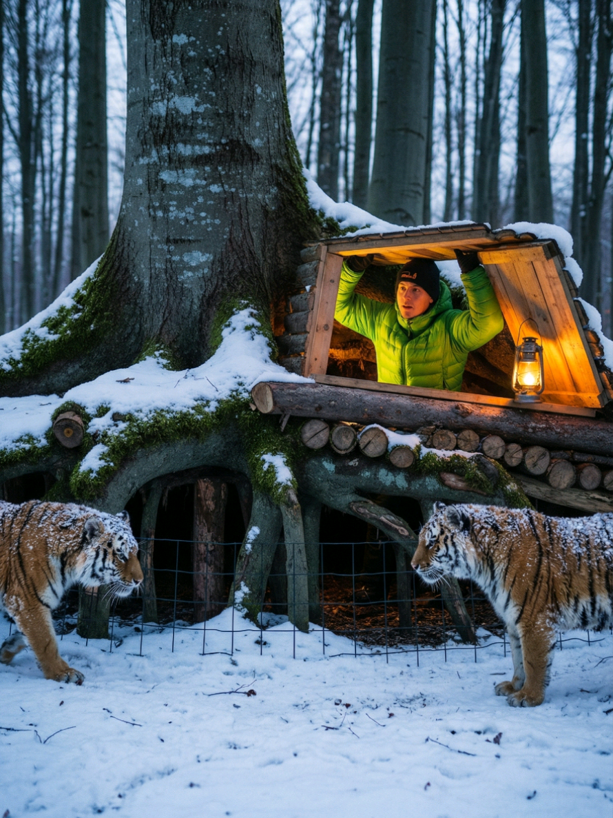 How to Build a Secret Shelter in Giant Tree Roots #camping #survival #Outdoors #bushcraft #campinglife 