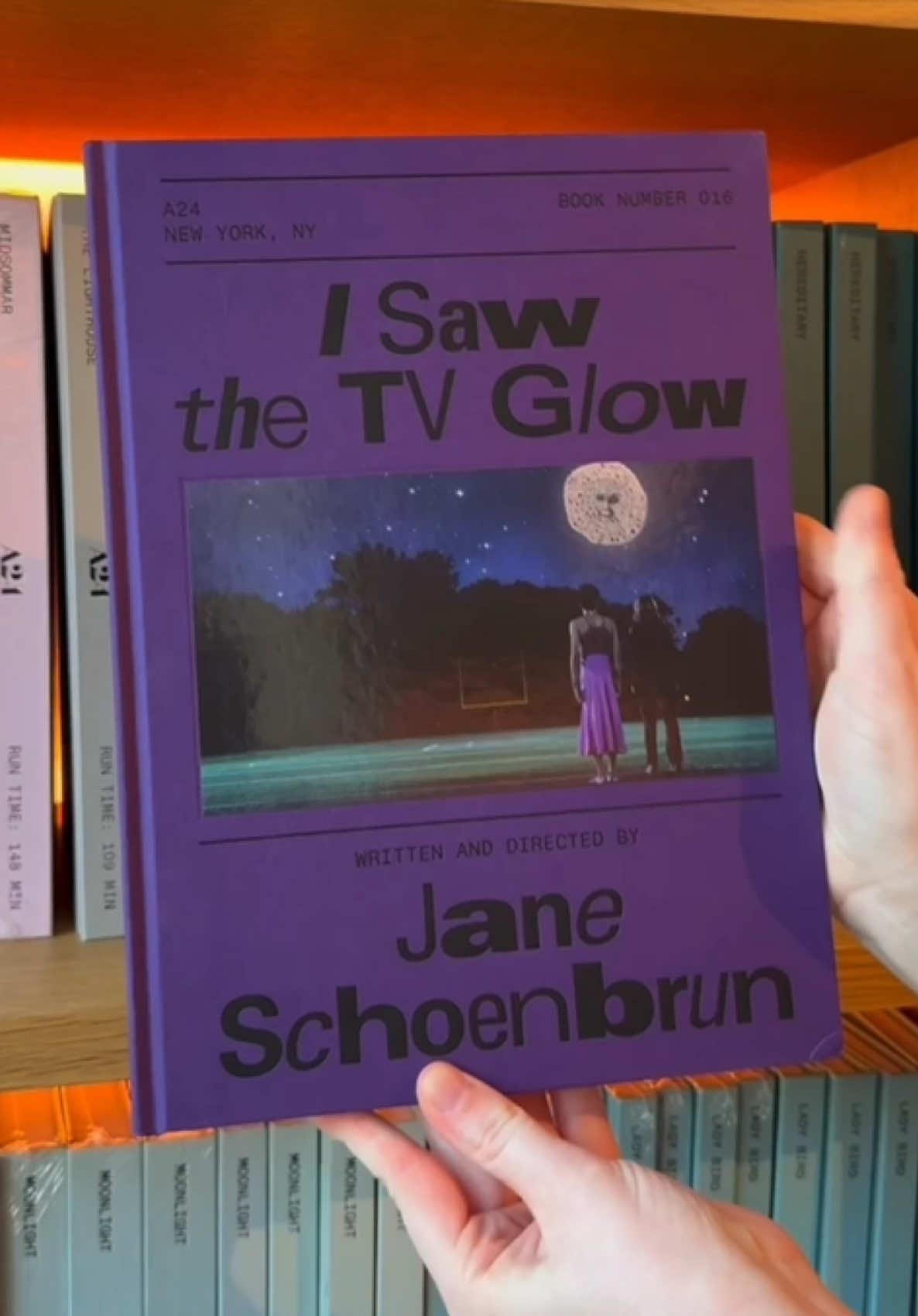 I Saw The TV Glow joins the A24 Screenplay Book collection with Jane Schoenbrun’s full script, essays, The Pink Opaque episode guide, storyboard sketches and more!